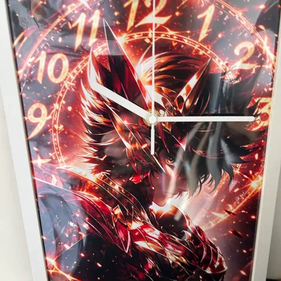 Cadre horloge chevalier du zodiaque 